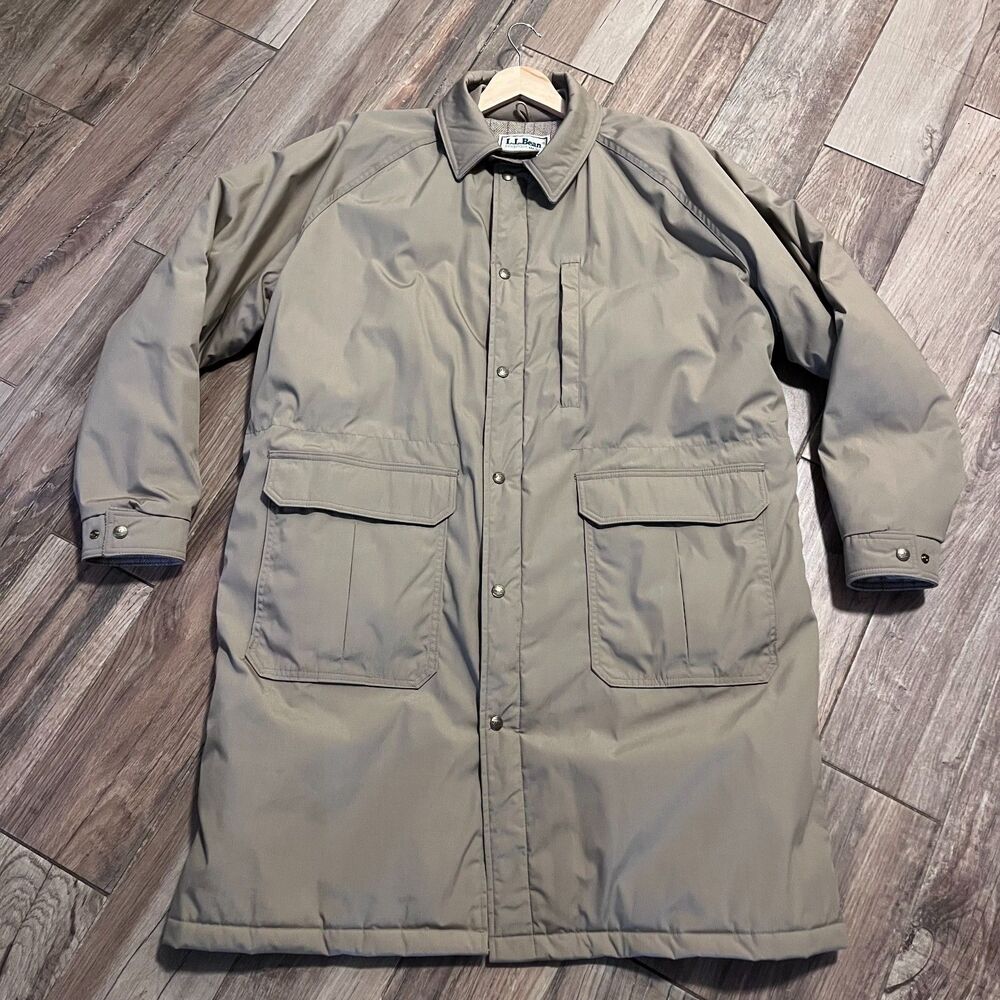L.L. Bean Vintage Made In Freeport Maine USA Wool Lined Field Coat XL Tall